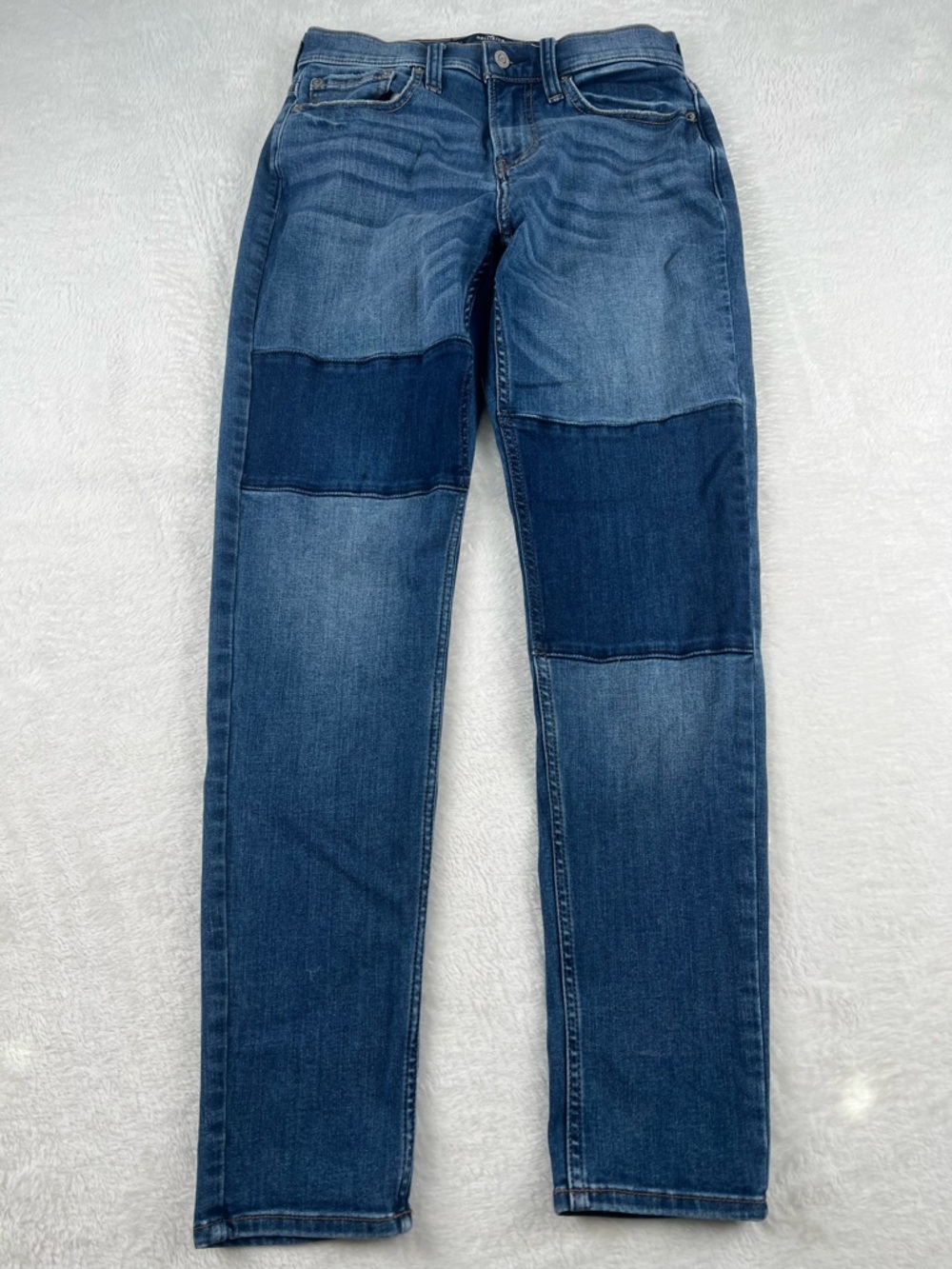 Hollister Patchwork Skinny Jeans Tapered Stretch Denim 29x32